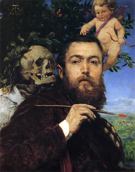  Self portrait with Love and Death